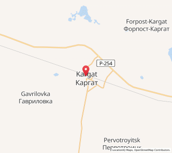 Map of Kargat, Novosibirsk Oblast