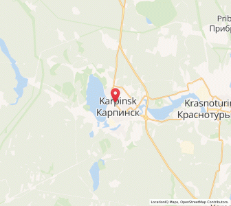 Map of Karpinsk, Sverdlovsk Oblast