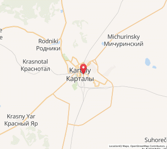 Map of Kartaly, Chelyabinsk