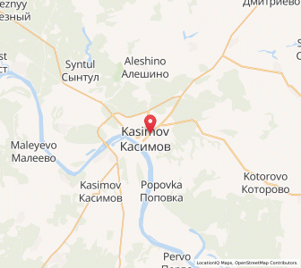 Map of Kasimov, Ryazan Oblast