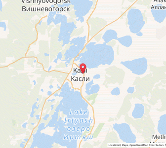 Map of Kasli, Chelyabinsk