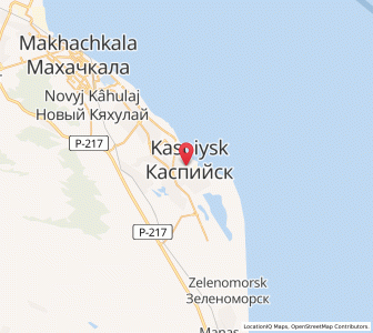 Map of Kaspiysk, Dagestan
