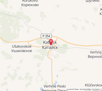 Map of Kataysk, Kurgan Oblast