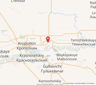 Map of Kavkazskaya, Krasnodar Krai