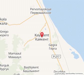 Map of Kayakent, Dagestan