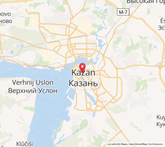 Map of Kazan, Tatarstan Republic