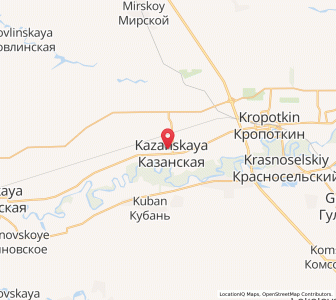 Map of Kazanskaya, Krasnodar Krai