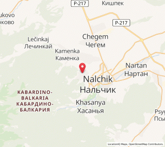 Map of Kenzhe, Kabardino-Balkariya Republic