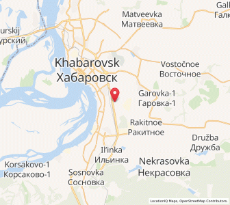Map of Khabarovsk Vtoroy, Khabarovsk