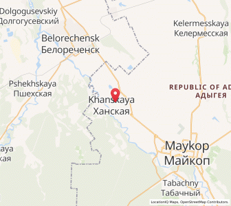 Map of Khanskaya, Adygeya Republic