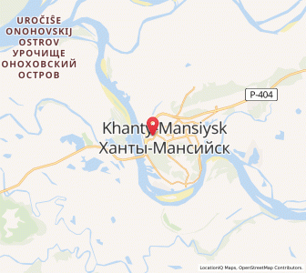 Map of Khanty-Mansiysk, Khanty-Mansia