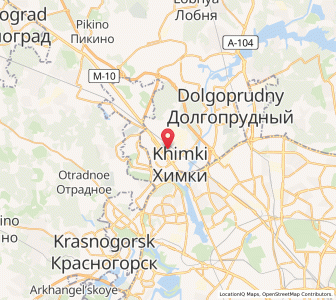 Map of Khimki, Moscow Oblast