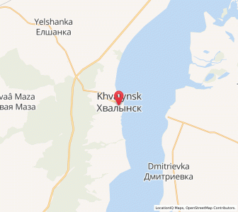 Map of Khvalynsk, Saratov Oblast