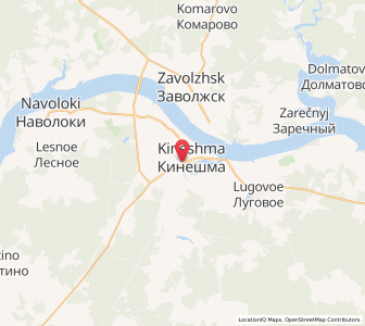 Map of Kineshma, Ivanovo Oblast