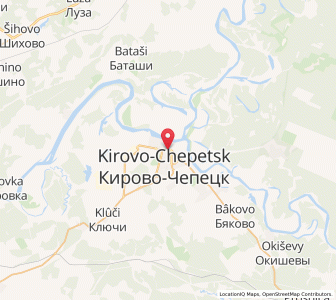 Map of Kirovo-Chepetsk, Kirov Oblast