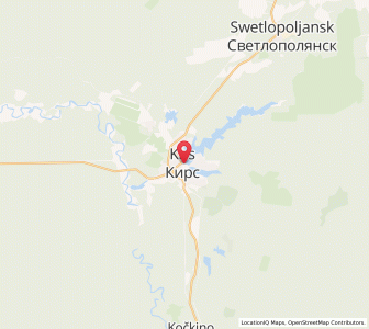 Map of Kirs, Kirov Oblast