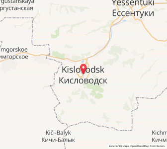 Map of Kislovodsk, Stavropol Kray