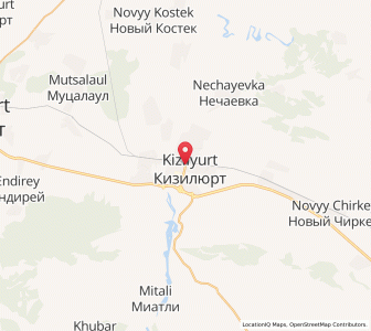 Map of Kizilyurt, Dagestan