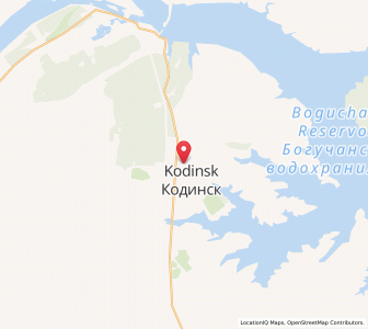 Map of Kodinsk, Krasnoyarsk Krai