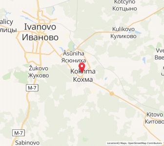 Map of Kokhma, Ivanovo Oblast