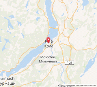 Map of Kola, Murmansk