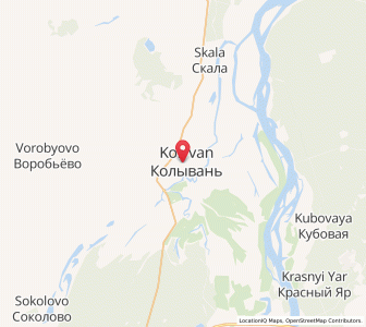Map of Kolyvan’, Novosibirsk Oblast
