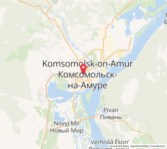 Map of Komsomolsk-on-Amur, Khabarovsk