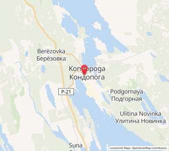 Map of Kondopoga, Karelia