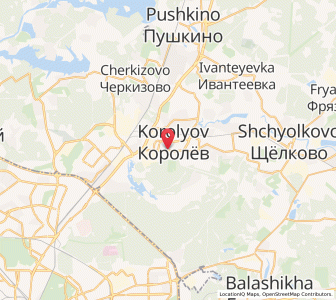 Map of Korolev, Moscow Oblast