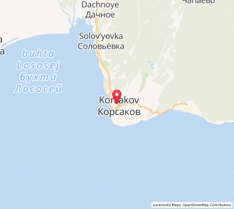 Map of Korsakov, Sakhalin Oblast