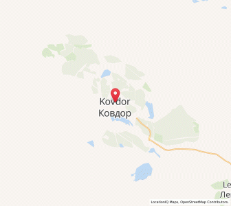 Map of Kovdor, Murmansk