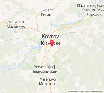 Map of Kovrov, Vladimir Oblast