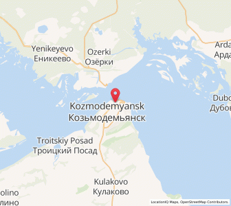 Map of Koz’modem’yansk, Mariy-El Republic