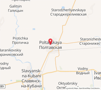 Map of Krasnoarmeyskaya, Krasnodar Krai