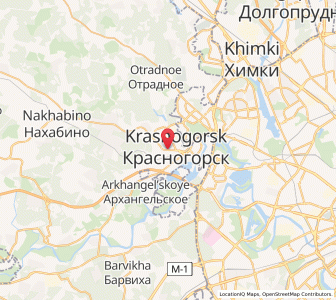 Map of Krasnogorsk, Moscow Oblast