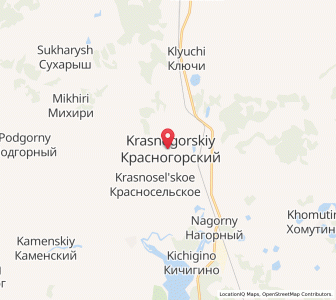 Map of Krasnogorskiy, Chelyabinsk