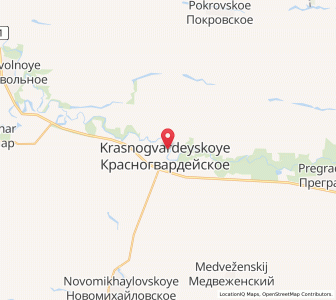 Map of Krasnogvardeyskoye, Stavropol Kray