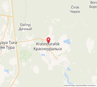 Map of Krasnoural’sk, Sverdlovsk Oblast
