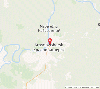 Map of Krasnovishersk, Perm Krai