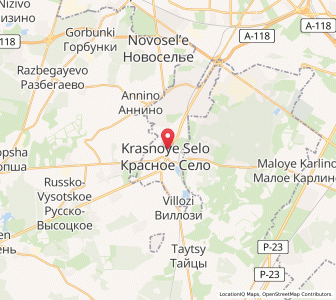 Map of Krasnoye Selo, St.-Petersburg
