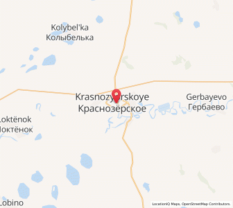 Map of Krasnozërskoye, Novosibirsk Oblast