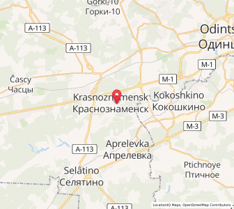 Map of Krasnoznamensk, Moscow Oblast