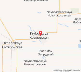 Map of Krylovskaya, Krasnodar Krai