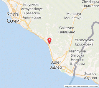 Map of Kudepsta, Krasnodar Krai