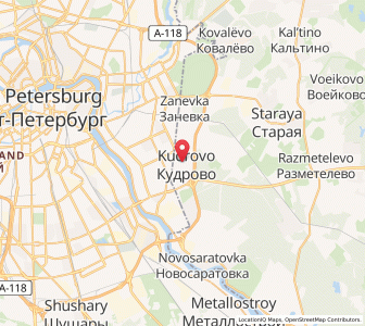 Map of Kudrovo, Leningradskaya Oblast'