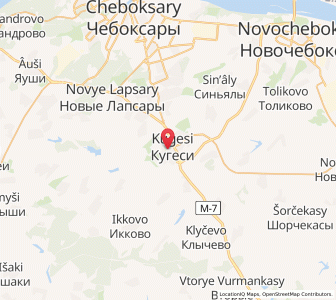 Map of Kugesi, Chuvashia