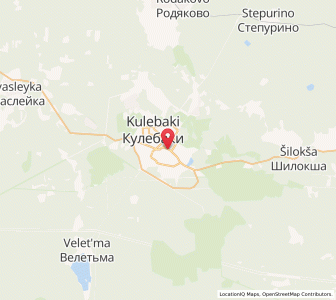 Map of Kulebaki, Nizhny Novgorod Oblast