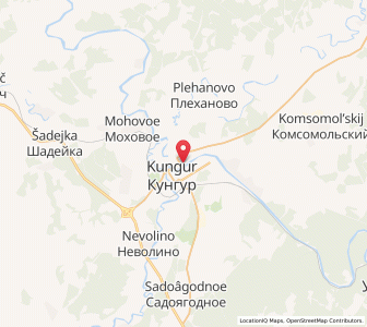 Map of Kungur, Perm Krai