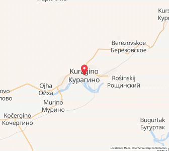 Map of Kuragino, Krasnoyarsk Krai