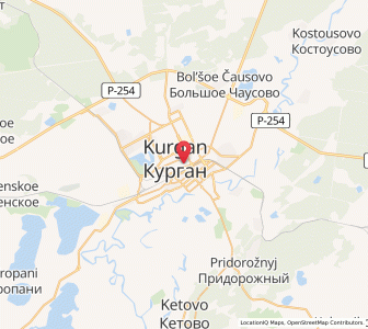 Map of Kurgan, Kurgan Oblast